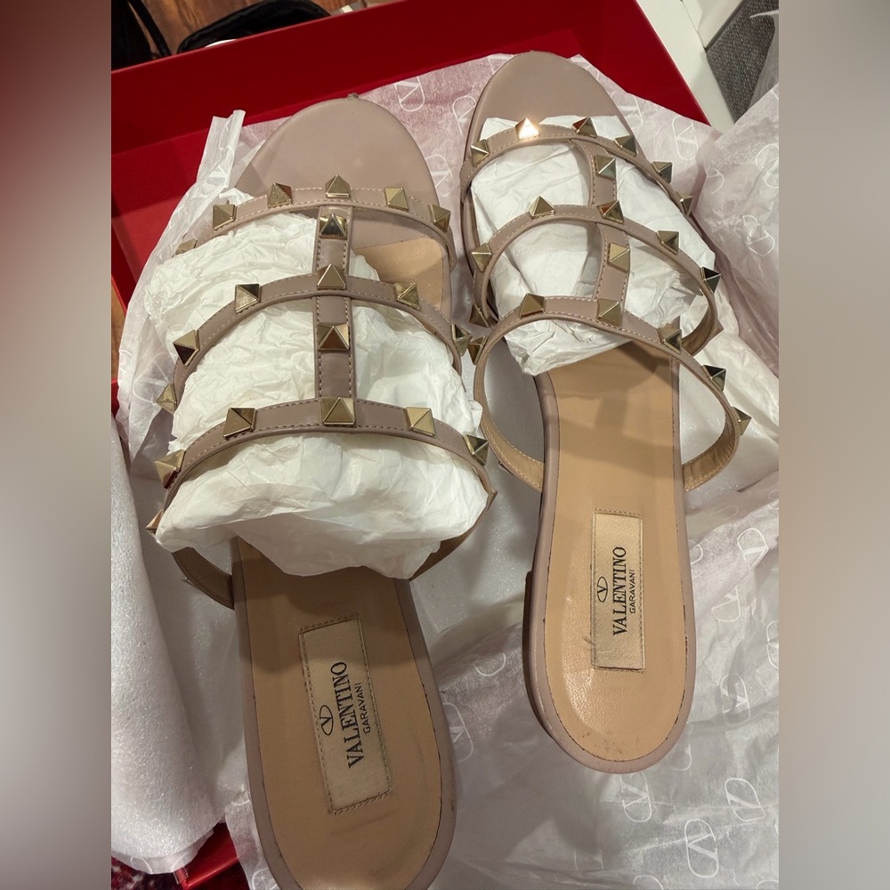 Valentino Rockstud Sandal Poudre - size 40 - Picture 5 of 10